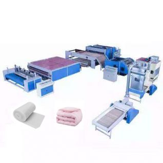 Glue Free Polyester Comforter Wadding Roll Quilt Production Line